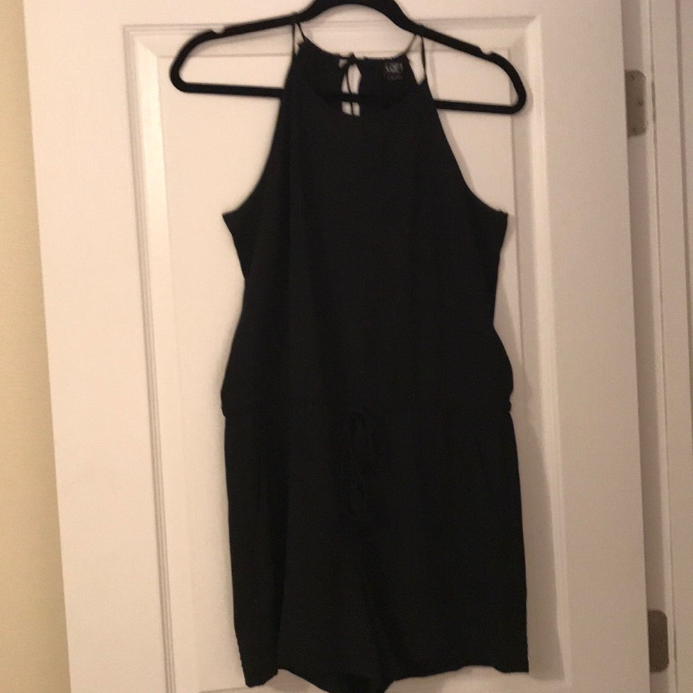 LOFT black high neck romper